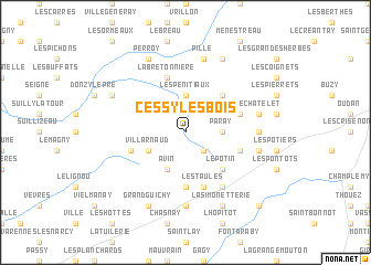 map of Cessy-les-Bois