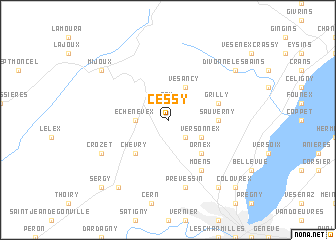 map of Cessy