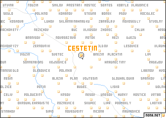 map of Čestětín