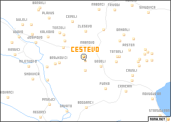 map of Čestevo