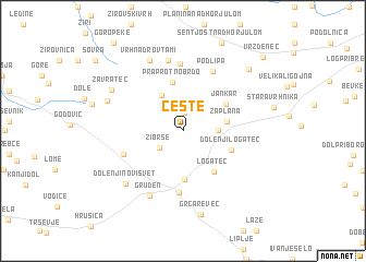 map of Česte