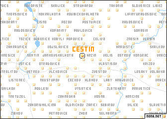 map of Čestín