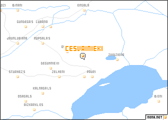 map of Cesvainieki