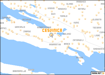 map of Česvinica