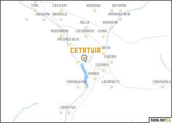 map of Cetăţuia