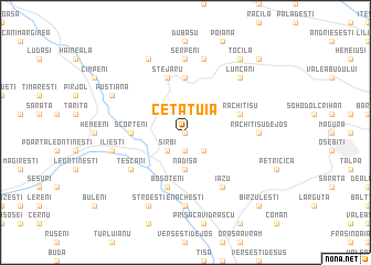 map of Cetăţuia