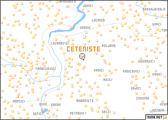 map of Ćetenište