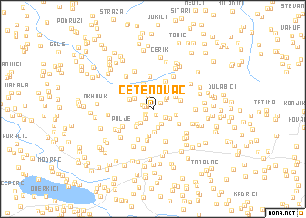 map of Ćetenovac