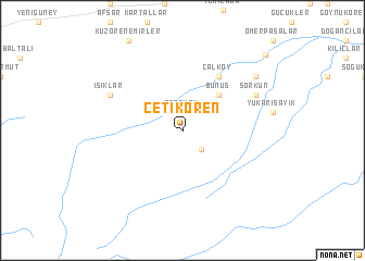 map of Çetikören