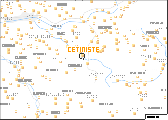 map of Ćetinište