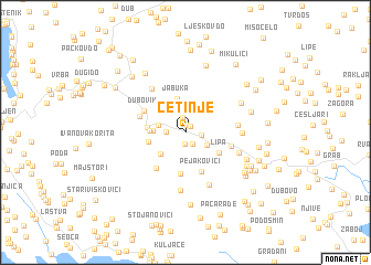 map of Cetinje
