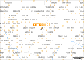 map of Cetkovice