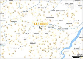 map of Ćetković
