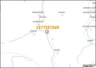 map of Cette-Eygun