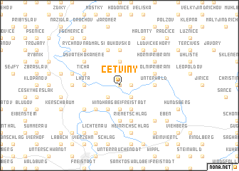 map of Cetviny