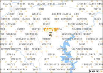 map of Cetyně