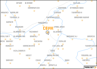 map of Çevik