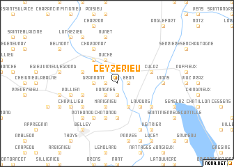 map of Ceyzérieu