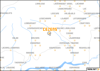 map of Cézens