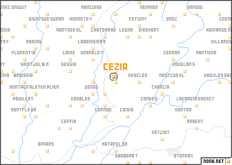 map of Cézia