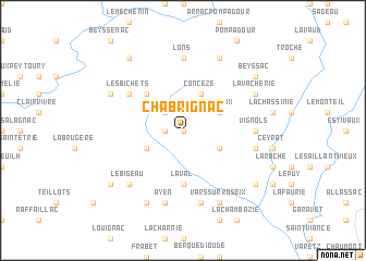 map of Chabrignac