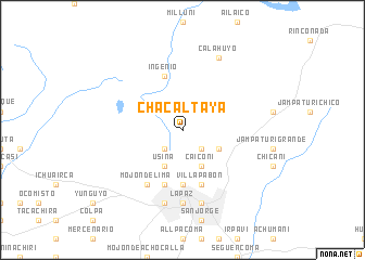 map of Chacaltaya