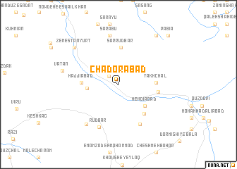 map of Chādorābād