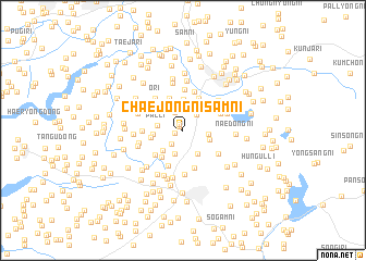 map of Chaejŏngnisam-ni