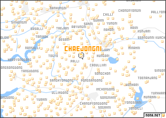 map of Chaejŏng-ni