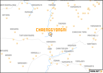 map of Chaenggyŏng-ni