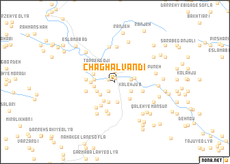 map of Chaghalvandī