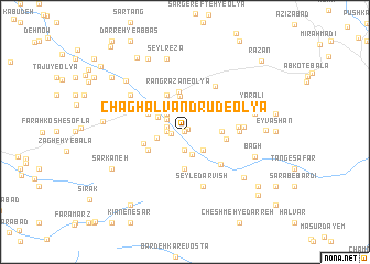 map of Chaghalvand Rūd-e ‘Olyā
