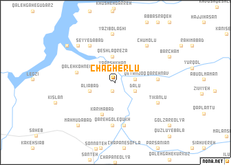 map of Chāgherlū