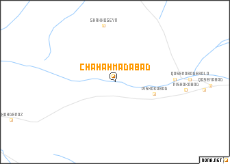 map of Chāh Aḩmadābād