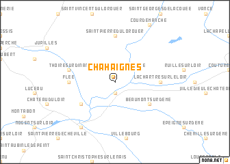 map of Chahaignes