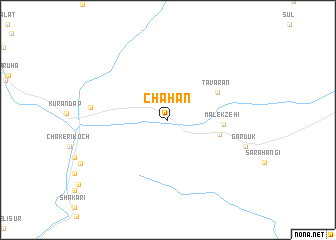 map of Chāhān