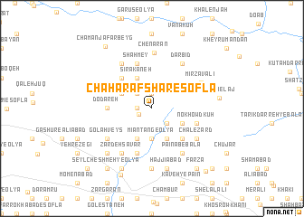 map of Chahār Afshār-e Soflá