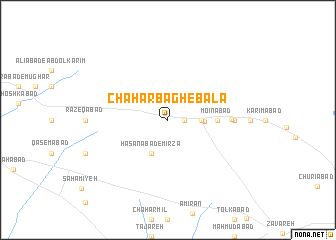 map of Chahār Bāgh-e Bālā