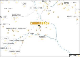 map of Chahār Bāgh