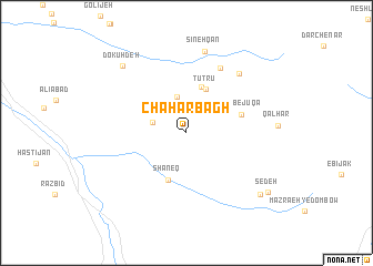 map of Chahār Bāgh