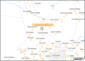 map of Chahār Bāgh