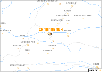 map of Chahār Bāgh