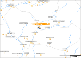 map of Chahār Bāgh