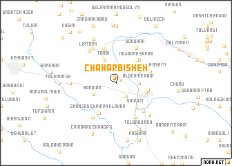 map of Chahār Bīsheh