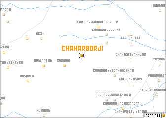 map of Chahār Borjī