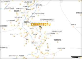 map of Chahār Borj