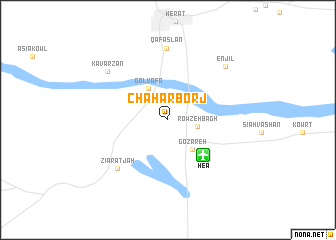 map of Chahār Borj