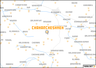 map of Chahār Cheshmeh