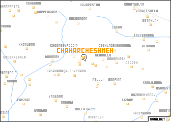 map of Chahār Cheshmeh