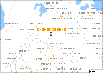 map of Chahār Cheshm